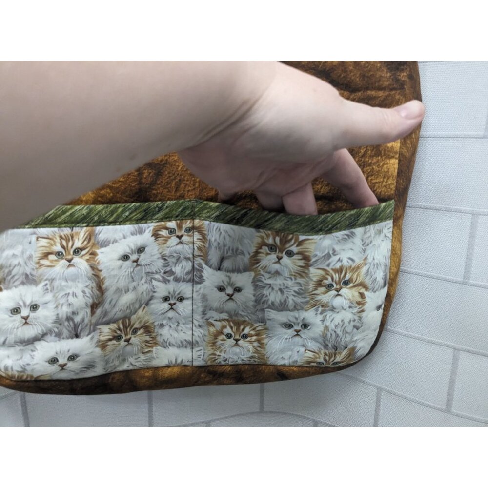 BagsByBonnie Quilted Purse w/White Kitties Cats NWOT Shoulder Bag Whimsical - Picture 10 of 16